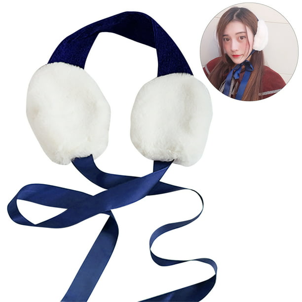 Planet Earth Red Blue Colorful Winter Earmuffs Ear Warmers Faux Fur Foldable Plush Outdoor Gift 